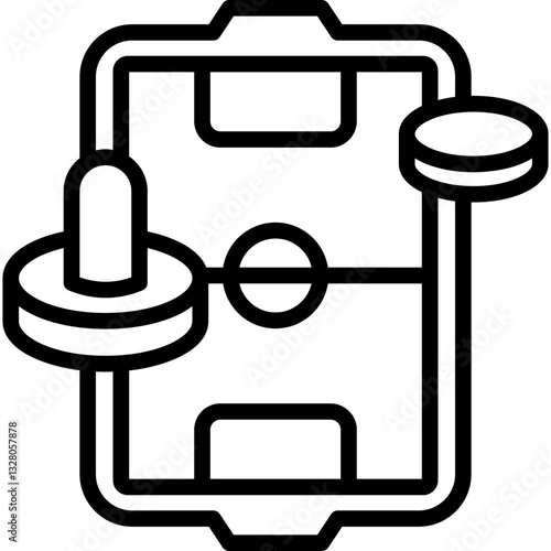 Air Hockey Line Icon