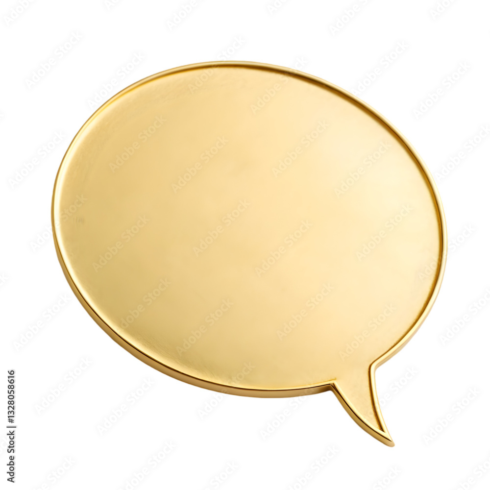 Gold Speech Bubble Graphic isolated on transparent background Gold Speech Bubble Graphic isolated on transparent background