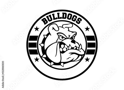 Bulldogs Fierce Mascot Emblem...