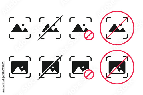 Screenshot not available icon. Illustration vector