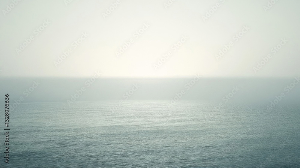 Fototapeta premium Calm Sea Under a Misty Sky