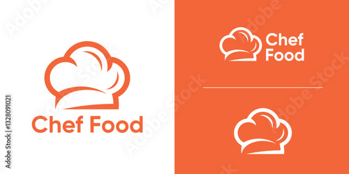 chef hat combination logo, logo for food, cook, professional, job, symbol, icon, creative idea.