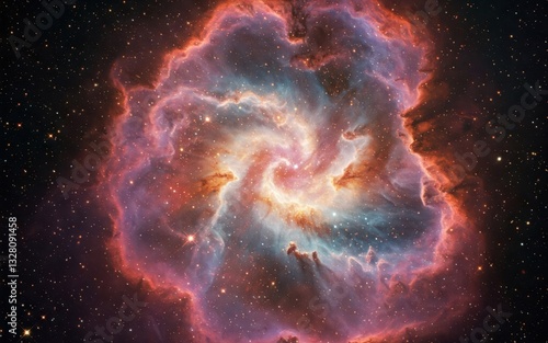 Bild auf Leinwand Spiral Nebula in the Vastness of Space