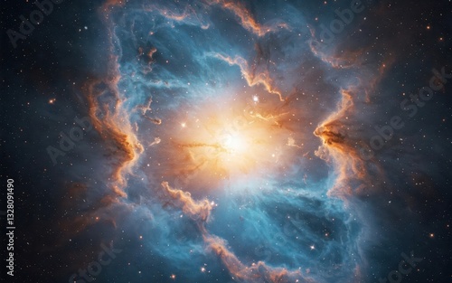 Fototapeta Naklejka Na Ścianę i Meble -  Vibrant Nebula in the vastness of space