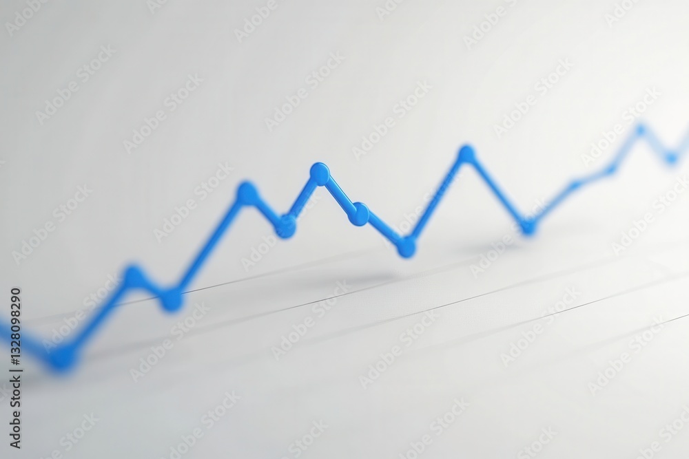 Abstract Blue Line Graph Representing Financial Trends and Data Abstract Blue Line Graph Representing Financial Trends and Data