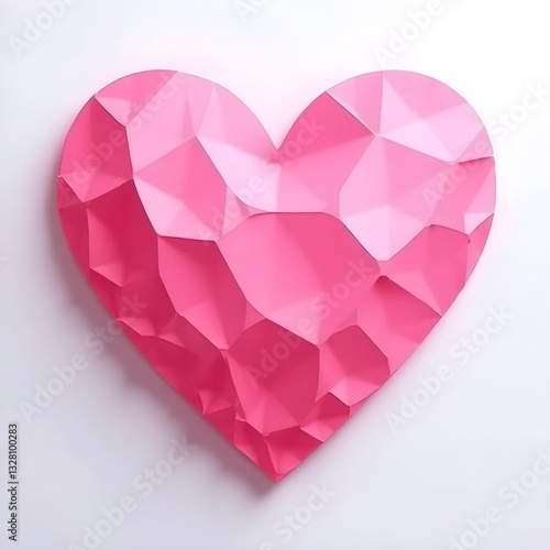 Wallpaper Mural pink paper heart Torontodigital.ca