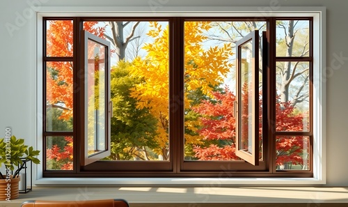 fall virtual webinar background office view