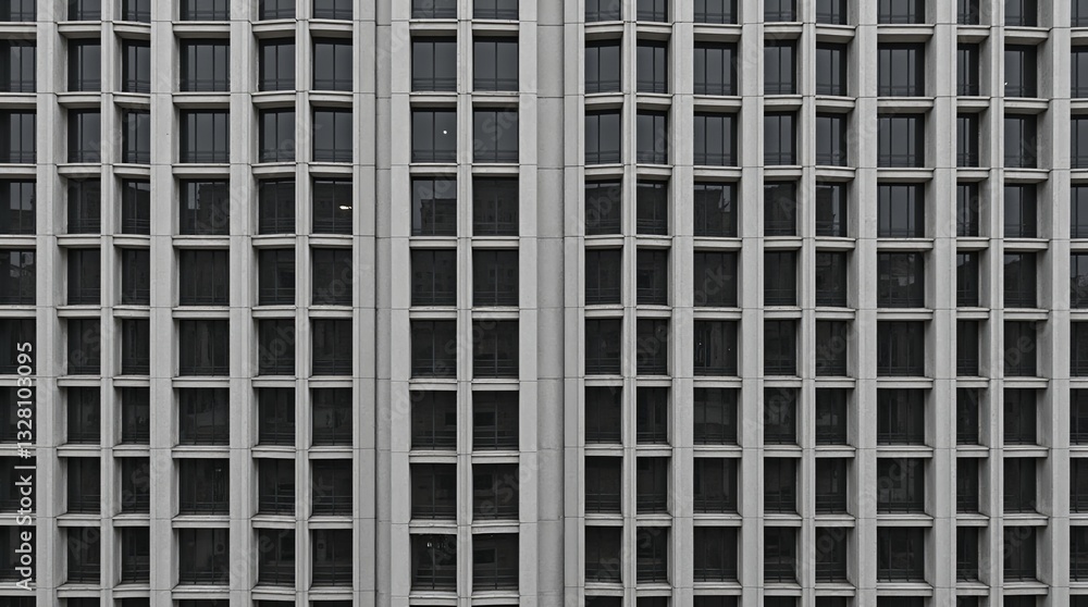 The building is very tall and has many windows The building is very tall and has many windows