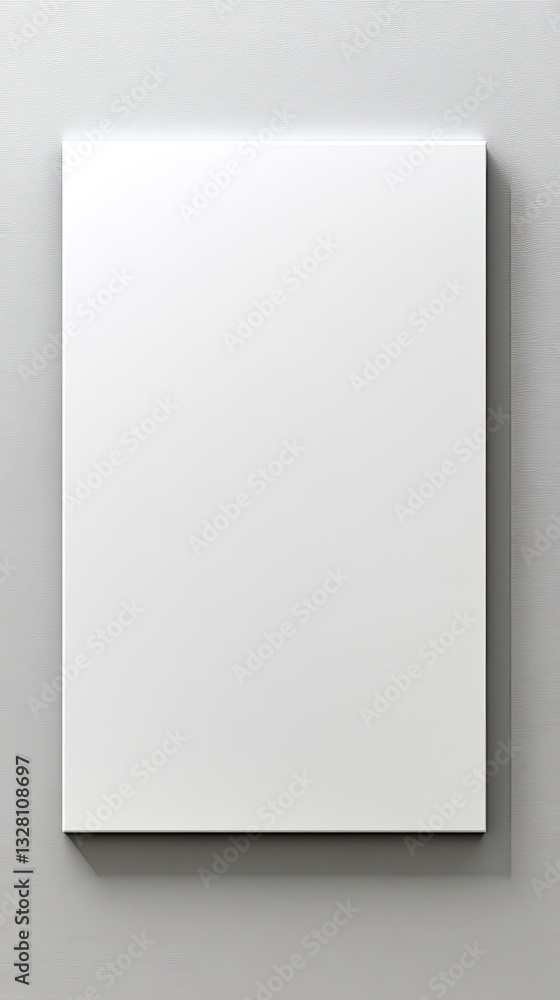 Blank White Canvas on a Grey Wall: A Minimalist Masterpiece Blank White Canvas on a Grey Wall: A Minimalist Masterpiece