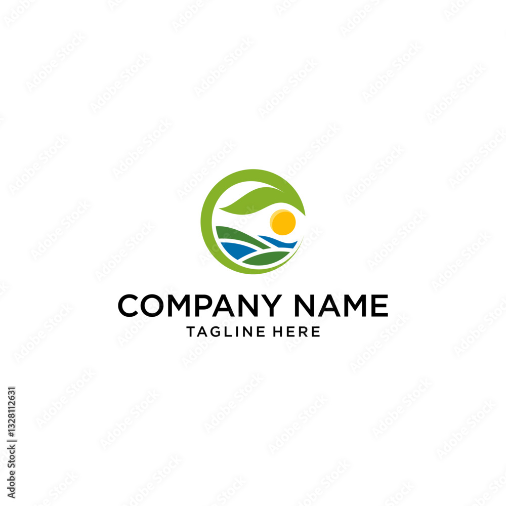 new environmental logo design with river and land that is simple and elegant new environmental logo design with river and land that is simple and elegant