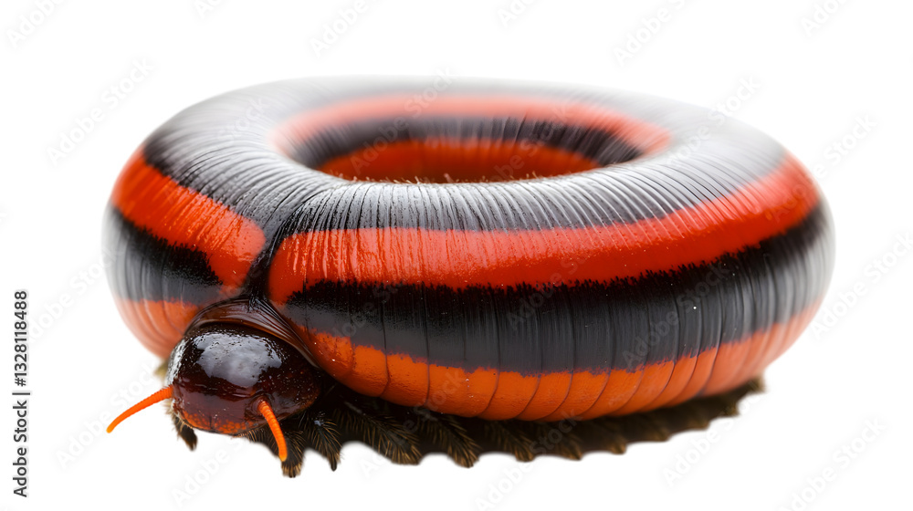 Obraz premium High-Resolution Millipede Side Perspective - White Background