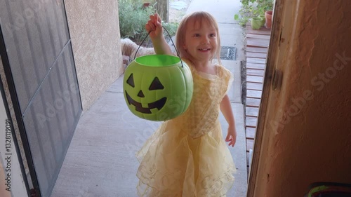 Little Girl Trick-Or-Treating