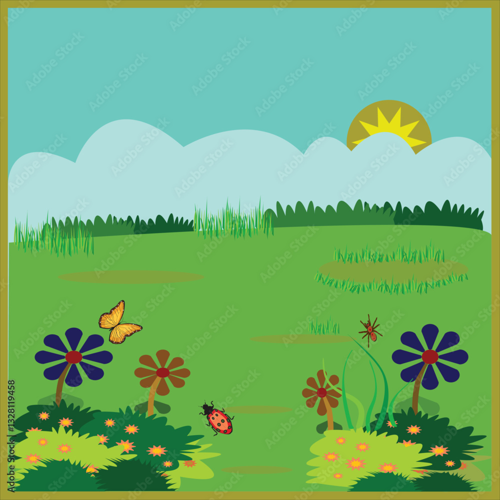 Obraz premium cartoon backgrounds for animation hd 4k , animation wallpaper hd 4k , animation wallpaper hd 4k for laptop , cartoon background flowers animal wather 