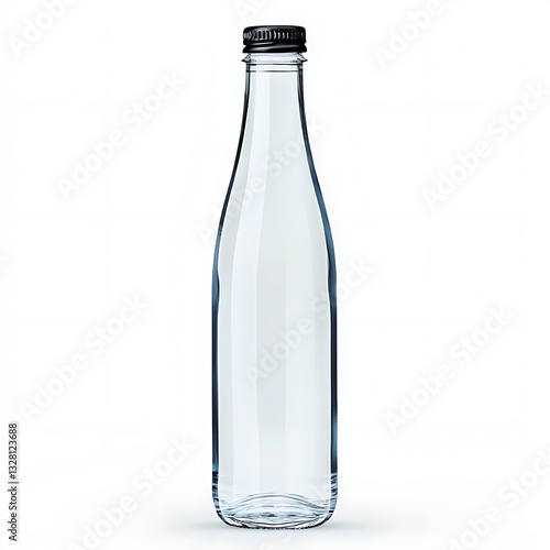 Wallpaper Mural Refreshing beverage bottle studio product photography minimalistic front view clear glass design Torontodigital.ca