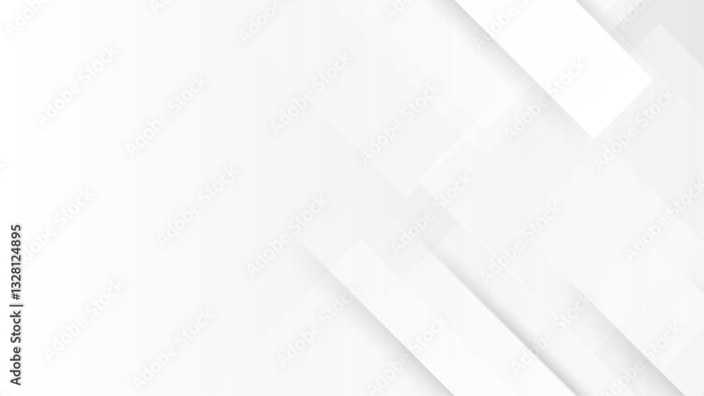 abstract white geometric background with a unique overlapping shapes vector illustration
