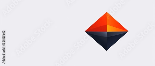Free Download Abstract Geometric Design: Orange and Black Diamond Shape - GFXLoad