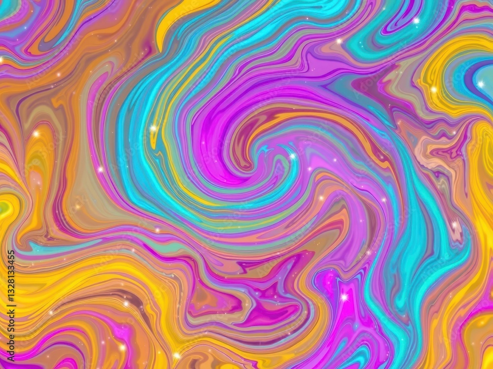 Fototapeta premium Abstract Colorful Swirling Liquid Marble Texture Background