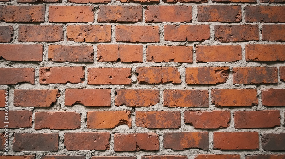Obraz premium A brick wall with a few holes in it
