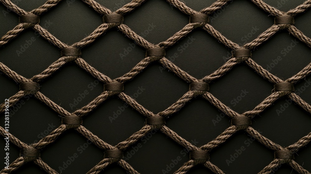 Military Spending Arms Concepts. Textured rope net pattern on dark background. Military Spending Arms Concepts. Textured rope net pattern on dark background.