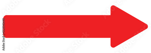 Long arrow. Black arrow icon. Black large arrow pointing right. Bold long arrow. Vector illustration
