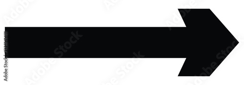 large size black long arrow. Straight long arrow icon. black long arrow pointing to right site in isolated background. Bold thine long arrow.