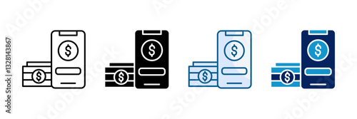 Banking Icon Set Multiple Style Collection