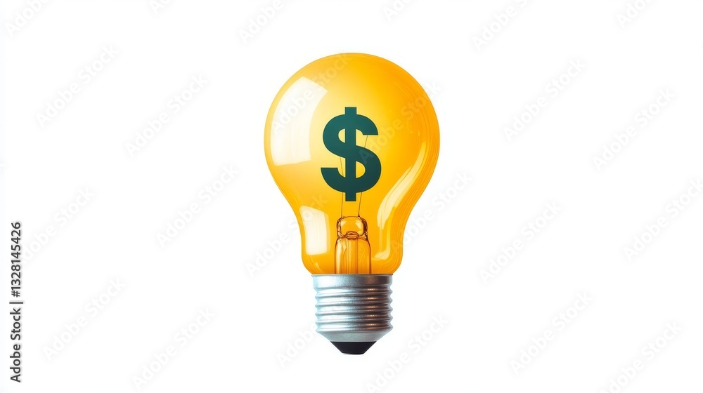 A glowing lightbulb with a dollar sign, symbolizing financial ideas A glowing lightbulb with a dollar sign, symbolizing financial ideas