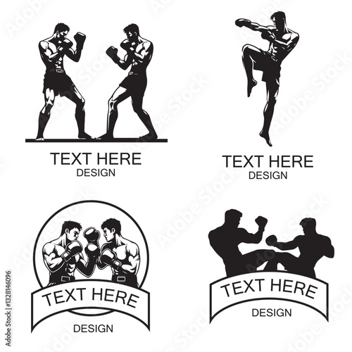 Muay Thai Logo design, logo Template