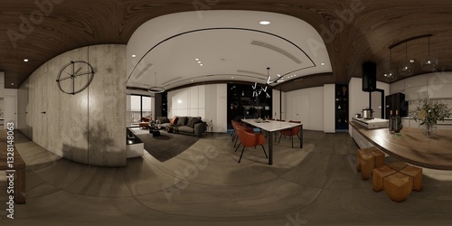 360 HDRI enviroment 3D illustration.