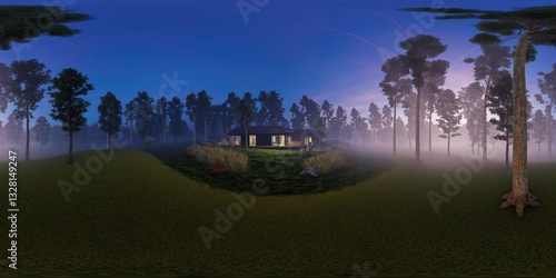 360 HDRI enviroment 3D illustration.