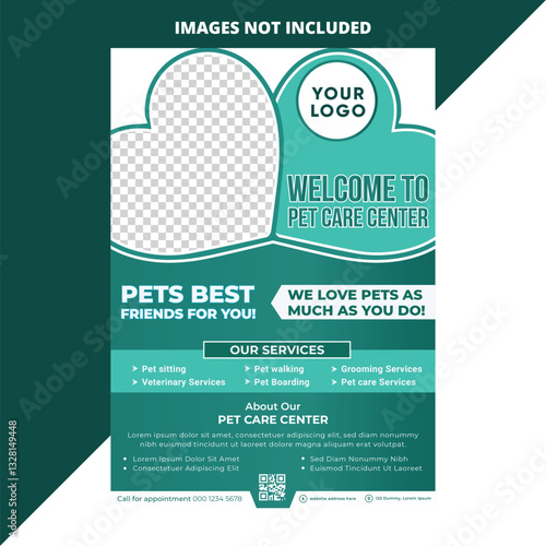 Pet sitting, Pet shop flyer template