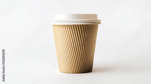 Wallpaper Mural Minimalistic design of a recyclable coffee cup on white background perfect for eco friendly branding Torontodigital.ca