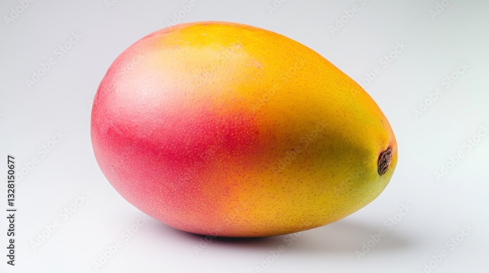 Fresh ripe mango on white background for health and nutrition themes Fresh ripe mango on white background for health and nutrition themes