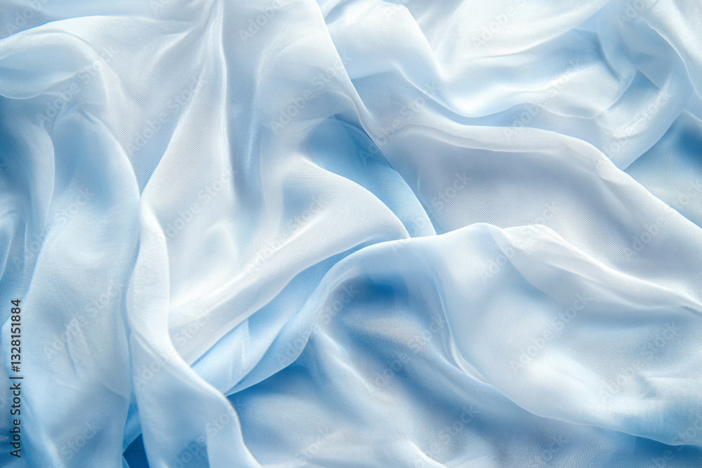 Fototapeta premium White and blue fabric Fabric for background