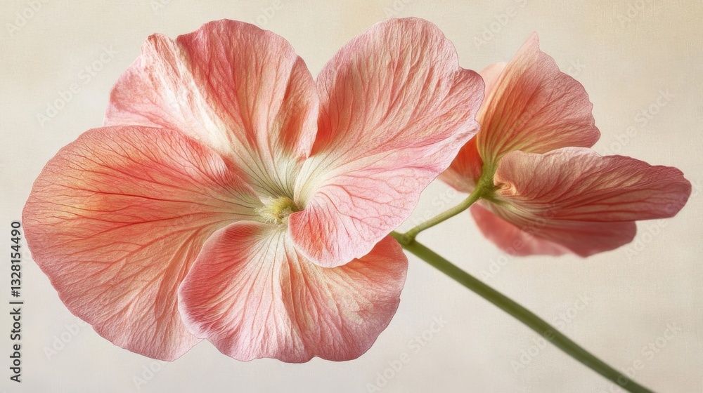 Elegant pink geranium flower with delicate petals and soft texture for nature art Elegant pink geranium flower with delicate petals and soft texture for nature art