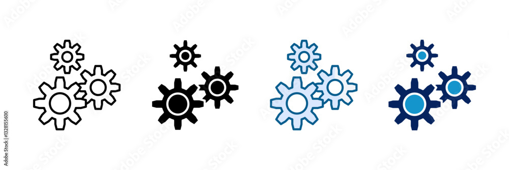 Settings Icon Set Multiple Style Collection Settings Icon Set Multiple Style Collection