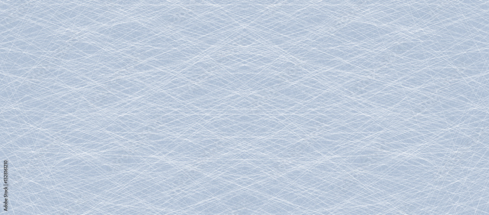 Obraz premium Skating rink vector illustration background. Winter blue background. Abstract scratched background with lines. Textured ice background