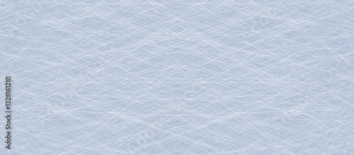 Skating rink vector illustration background. Winter blue background. Abstract scratched background with lines. Textured ice background