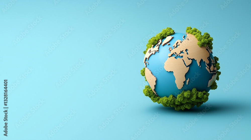 Green Earth Globe Sustainable Future Concept Green Earth Globe Sustainable Future Concept