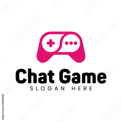 Logo combination from bubble chat with joystick