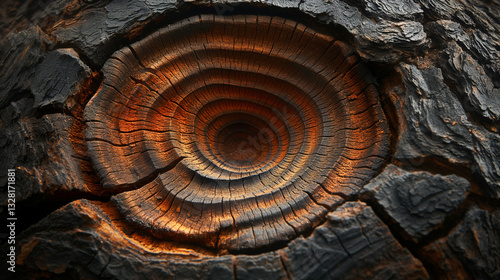 Wallpaper Mural Abstract cross-section of tree trunks with a visually appealing blend of colors and textures. Torontodigital.ca