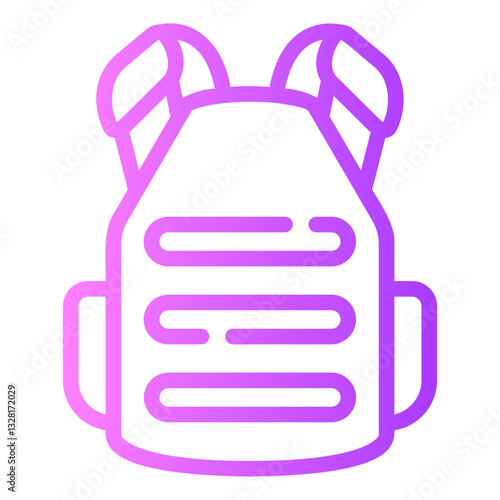 bulletproof vest Line Gradient Icon