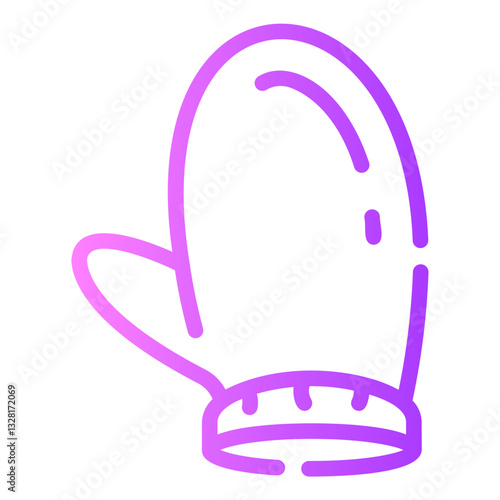 mittens Line Gradient Icon