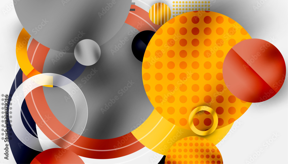 Obraz premium Abstract background - layered geometric shapes with smooth gradients and transparency
