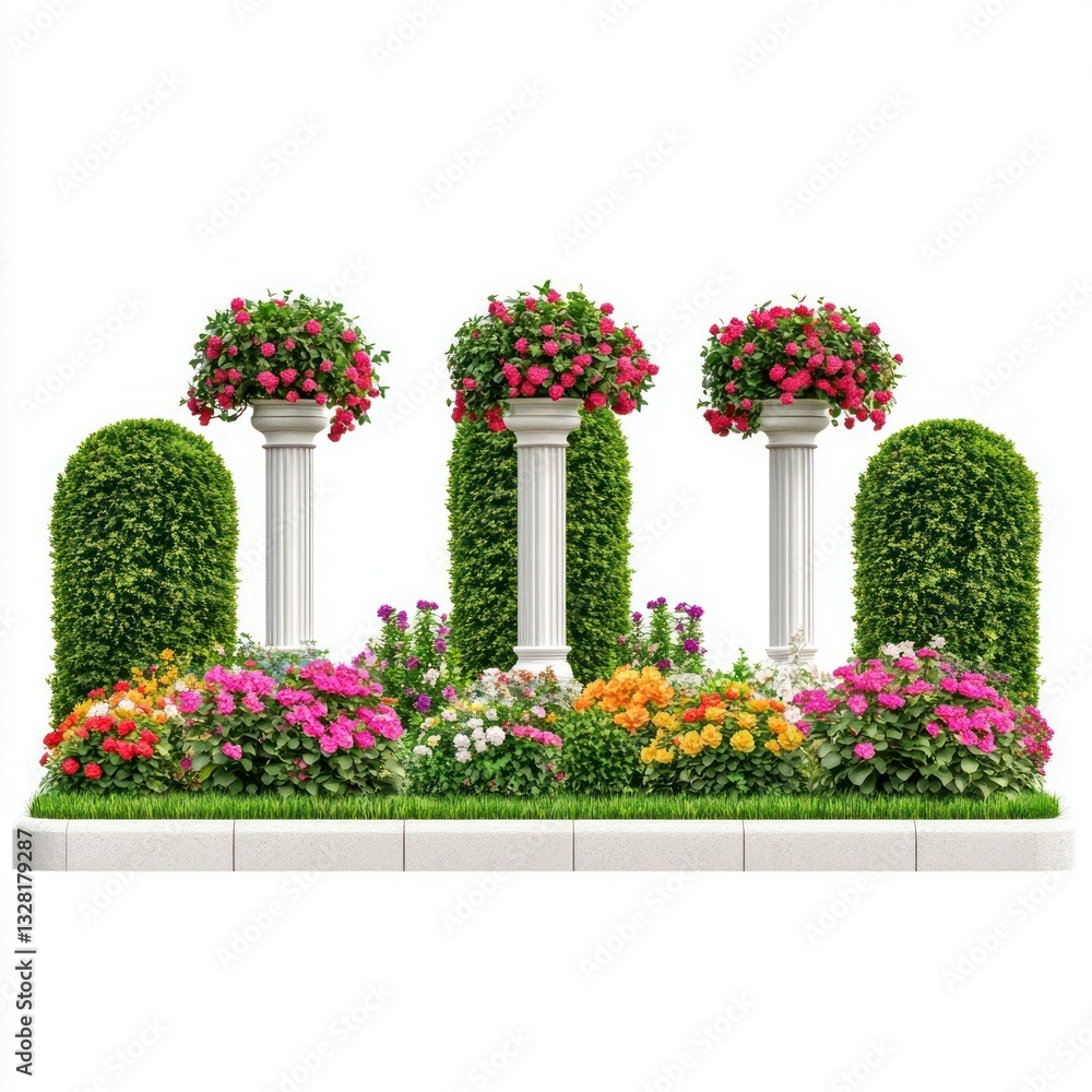 Fototapeta premium Flower garden colorful nature.