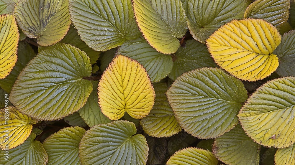 Vibrant Close-Up of Green and Yellow Leaves With Variegated Colors in Garden, plants and flowers Vibrant Close-Up of Green and Yellow Leaves With Variegated Colors in Garden, plants and flowers