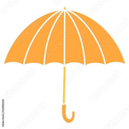 yellow umbrella opened