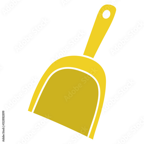 yellow shovel icon cartoon