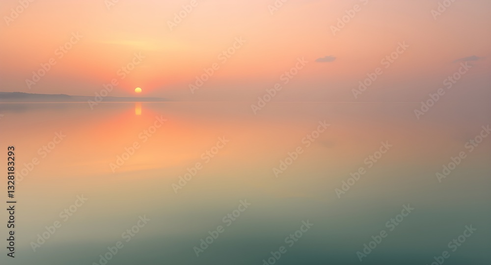 Golden sunset reflection over tranquil water.