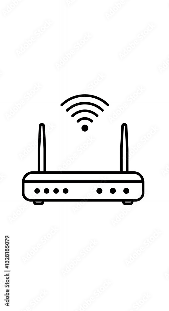 WiFi Router Icon: Connect, Stream & Browse! Wireless Networking Design, Internet Device, & Tech Concept. High-Speed Connectivity Pictogram. WiFi Router Icon: Connect, Stream & Browse! Wireless Networking Design, Internet Device, & Tech Concept. High-Speed Connectivity Pictogram.